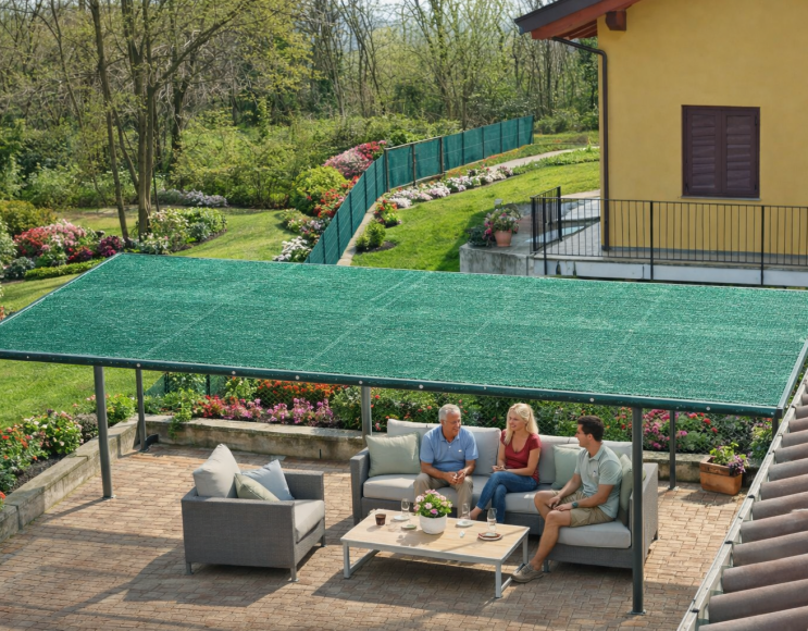 Toile d'ombrage pour gazebos et auvents. 99% d'ombrage VERT